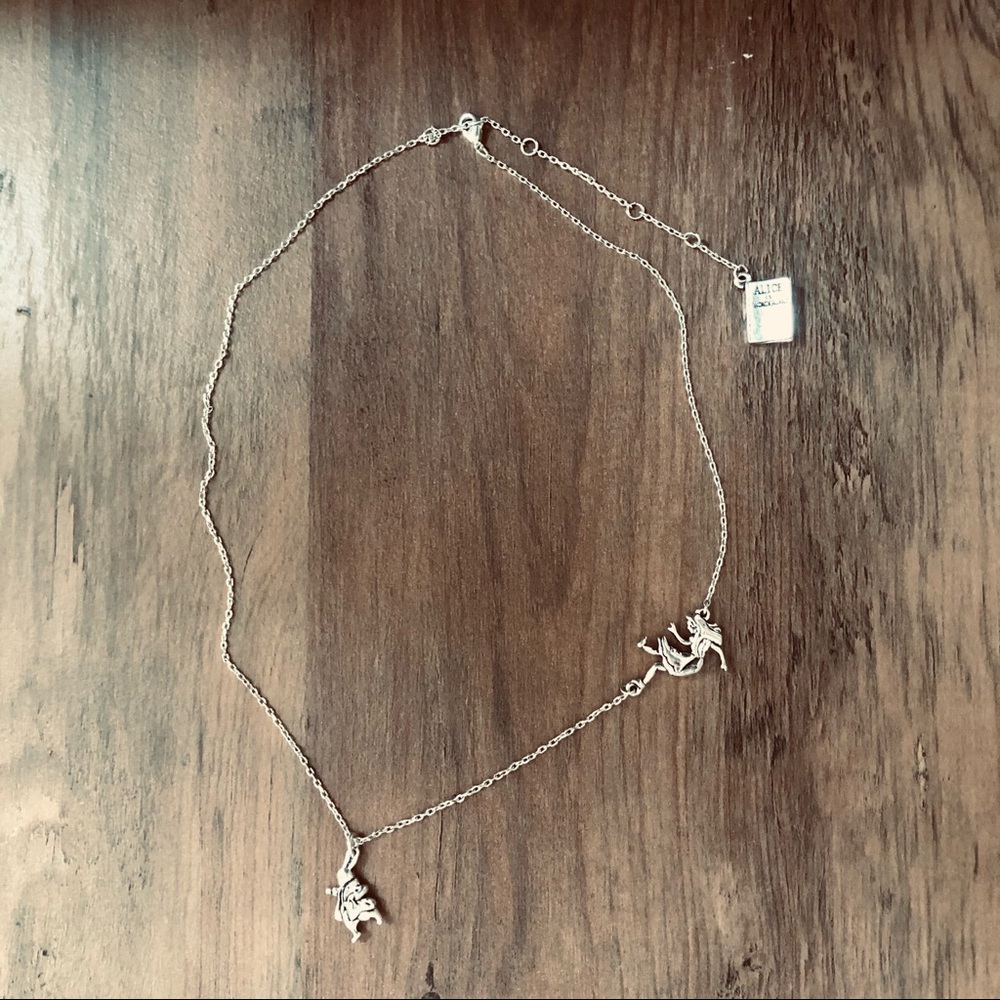 Alice in Wonderland Silver Necklace